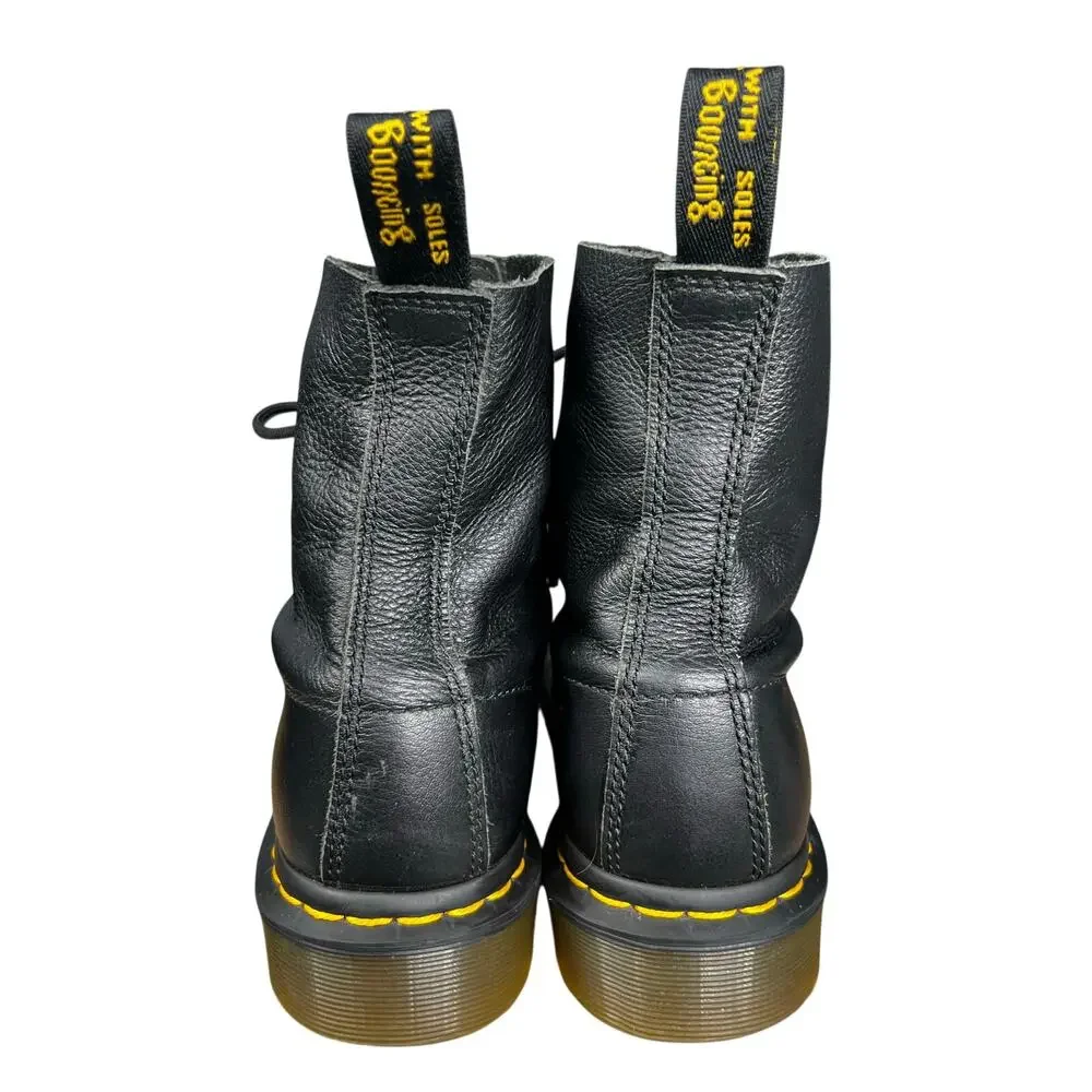 Dr. Martens Women's Pascal Black Leather Combat Boot Size US 8 - Picture 7 of 10